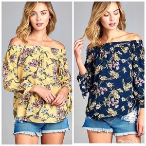 Harper off the shoulder floral print top
